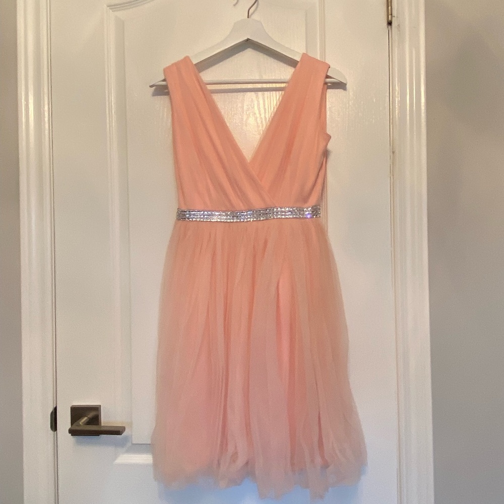 Pretty Pink Tulle Short Graduation Prom Dress Small